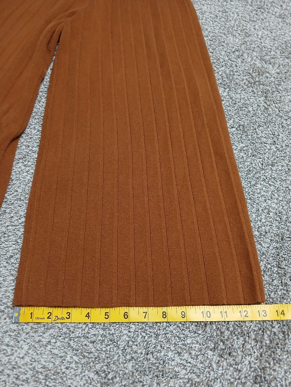 In Bloom Straight-Leg Ribbed Jeans in Rust - Picture 11 of 14